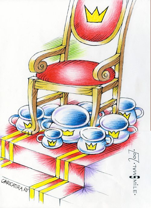 Карикатура "Король и свита", Олег Смаль