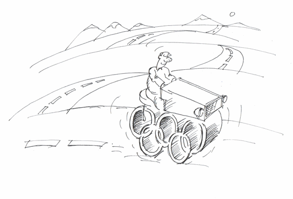 Карикатура "Эх, дороги!", Сергей Стройков