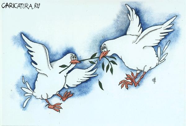 Карикатура "Борьба за мир", Сергей Сыченко