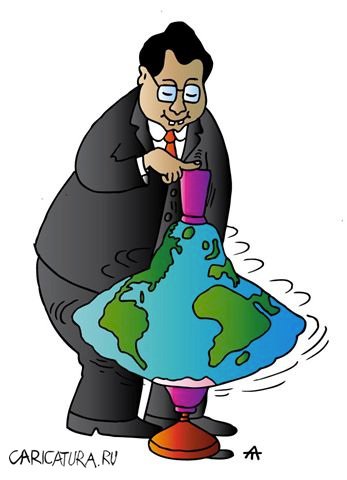 Карикатура "Мир в руках Китая", Алексей Талимонов