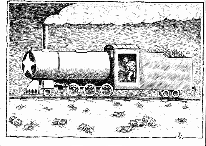 Карикатура "Наш паровоз", Валерий Тарасенко