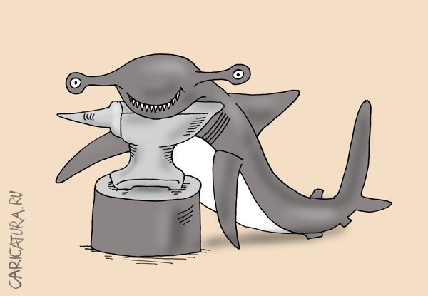 Карикатура "Рыбный день", Валерий Тарасенко