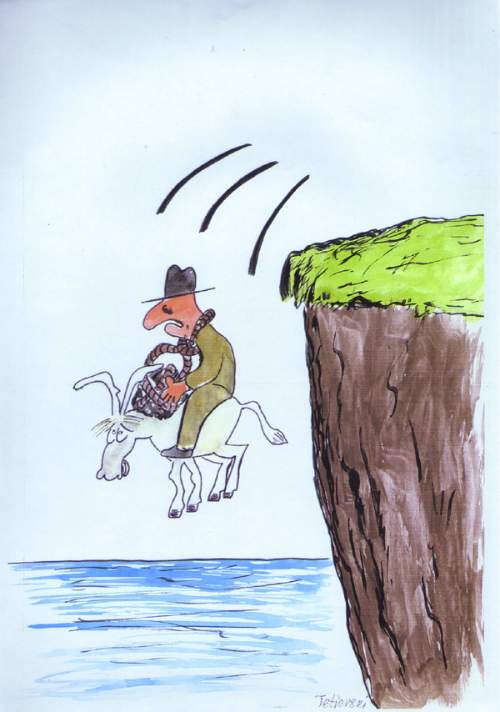 Карикатура "Политическое самоубийство", Michael Tetievski