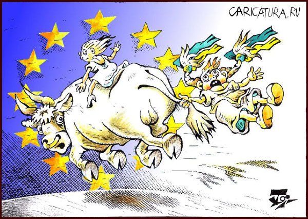 Карикатура "С Европой!", Петр Тягунов