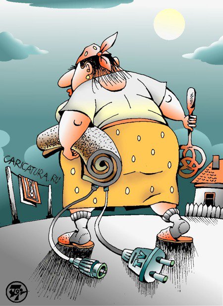 Карикатура "TV технологии", Петр Тягунов