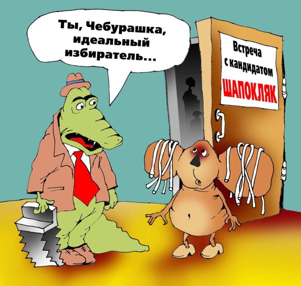 Карикатура "Идеальный избиратель", Андрей Цветков
