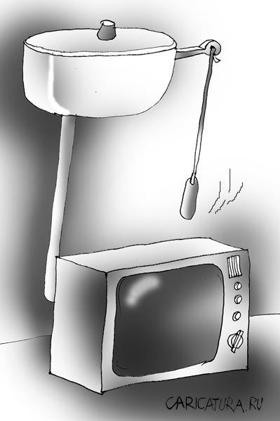 Карикатура "Телевизор", Андрей Цветков