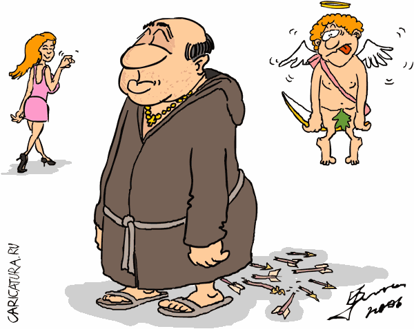 Карикатура "Монах", Zemgus Zaharans
