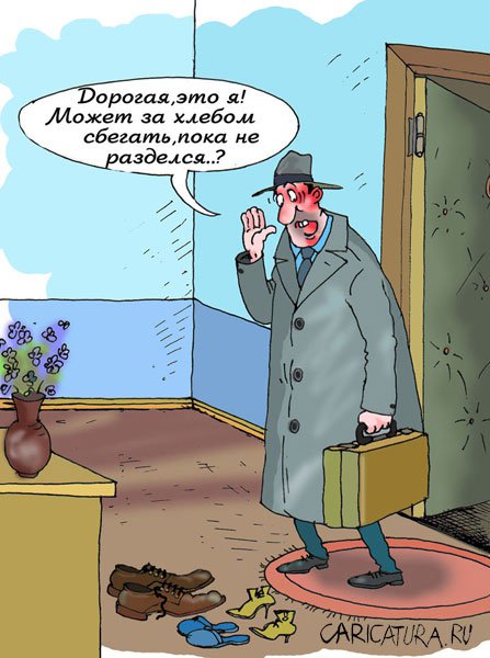 Карикатура "Муж вернулся", Владислав Занюков