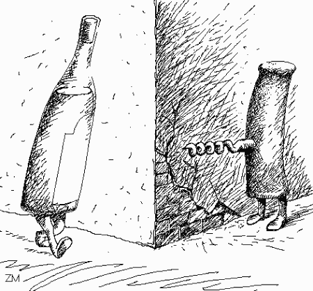 Карикатура "За углом...", Михаил Звонцов